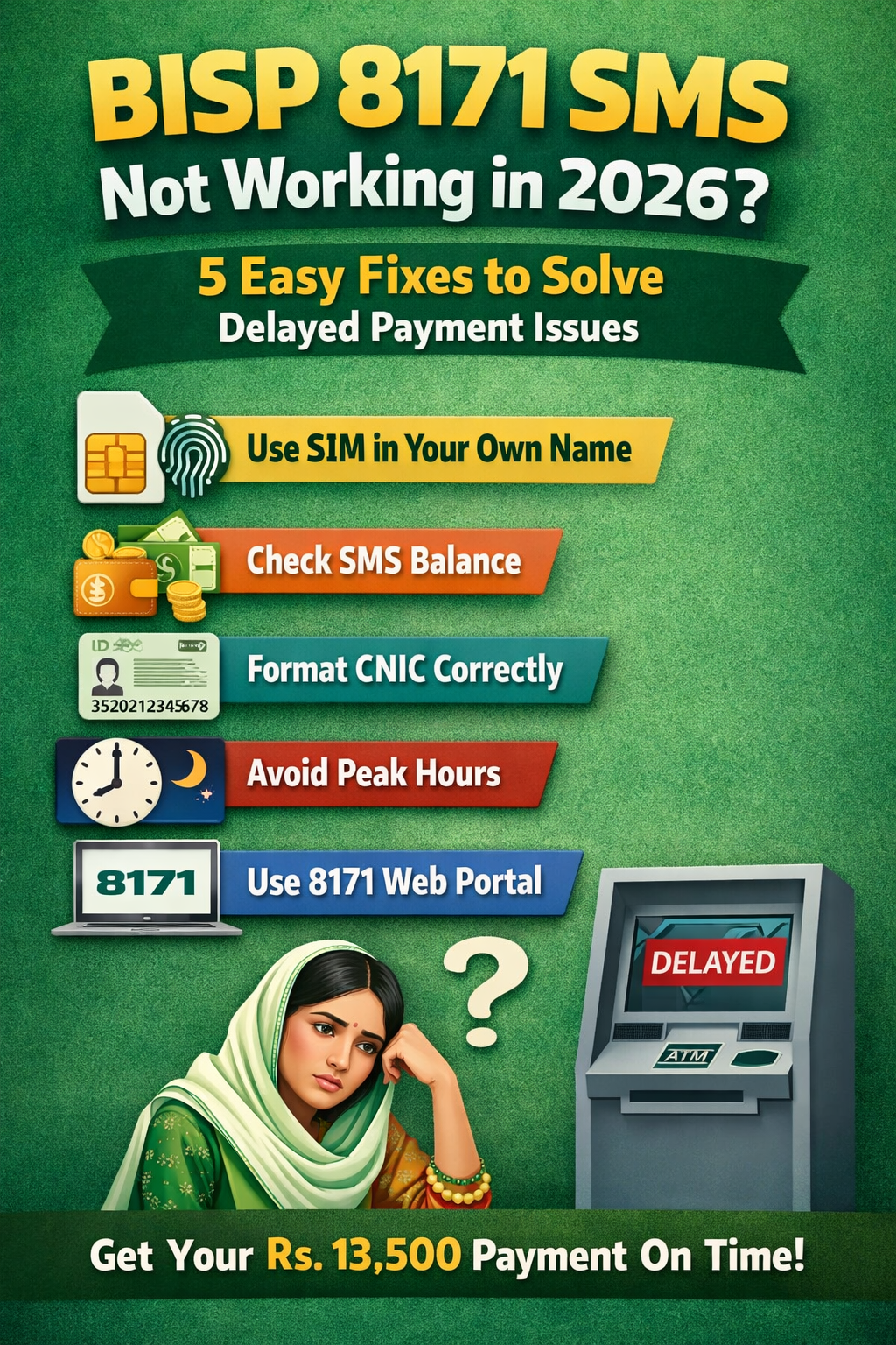 BISP 8171 SMS Not Working in 2026? 5 Easy Fixes to Solve Delayed Payment Issues