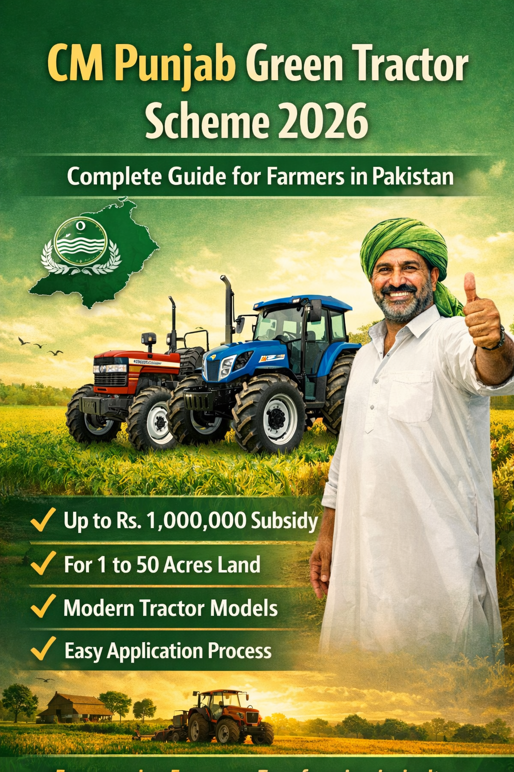 CM Punjab Green Tractor Scheme 2026: Complete Guide for Farmers in Pakistan