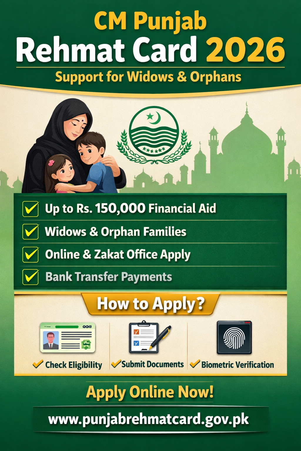 CM Punjab Rehmat Card 2026 – Complete Guide to Eligibility, Benefits, and Online Application